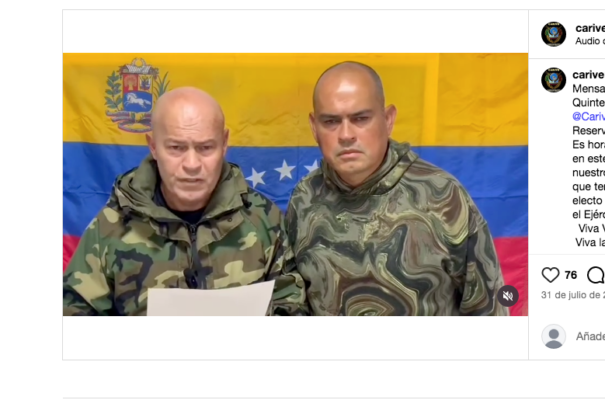 Militares exiliados piden intervención internacional para liberar Venezuela y presos políticos