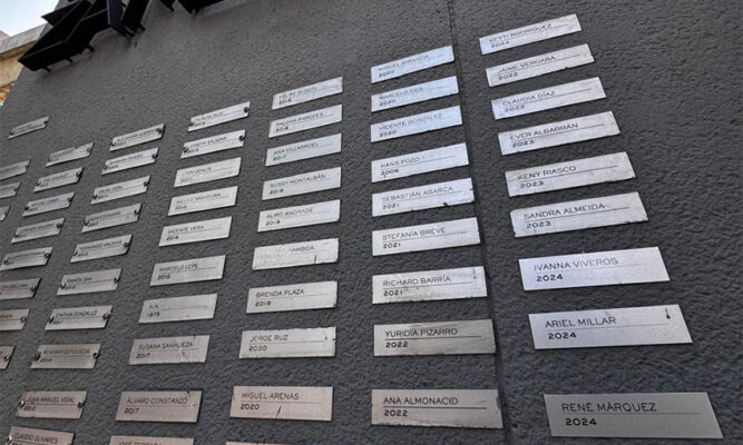 Instalan el nombre de René Márquez, asesinado  en Punta Arenas, en Memorial de la Diversidad