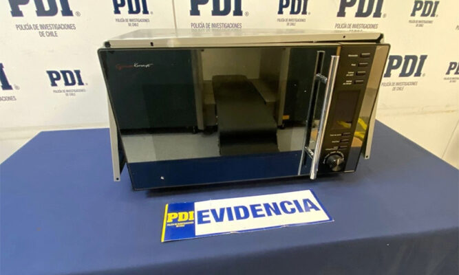 En un microondas enviaron 3 kilos de cocaína a Punta Arenas; el receptor terminó siendo detenido